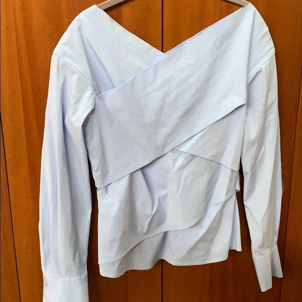Theory Wrapped Top Stretch Cotton